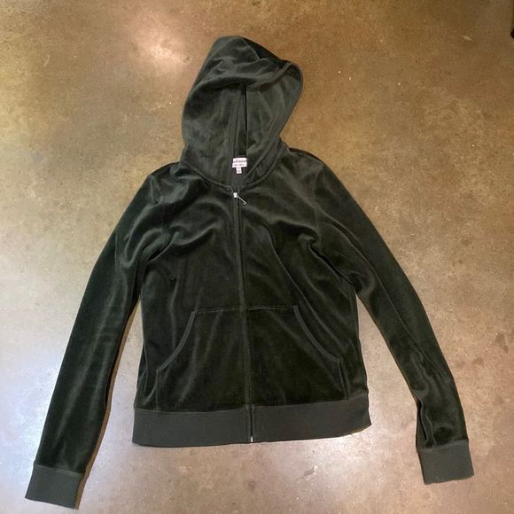 Juicy Couture Tops - Juicy Couture Zip Up Velour Sweatshirt